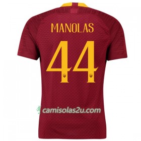 Camisolas de Futebol AS Roma Manolas 44 Equipamento Principal 2018/19 Manga Curta